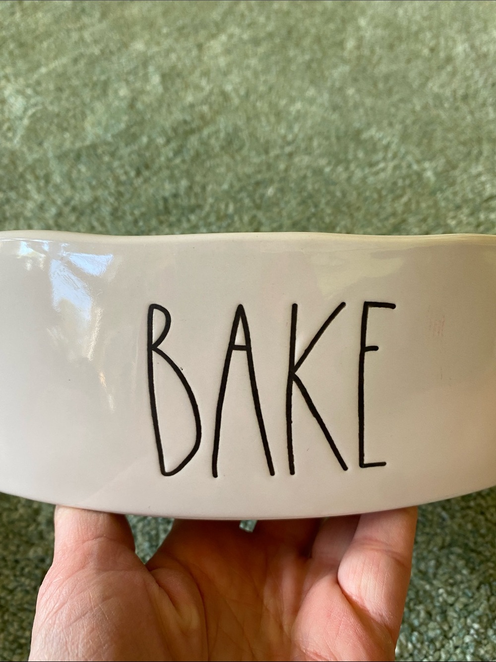 Rae Dunn Bake Oval Casserole Dish “BAKE”